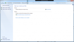 Local Backup - Backup and Restore Screen 1